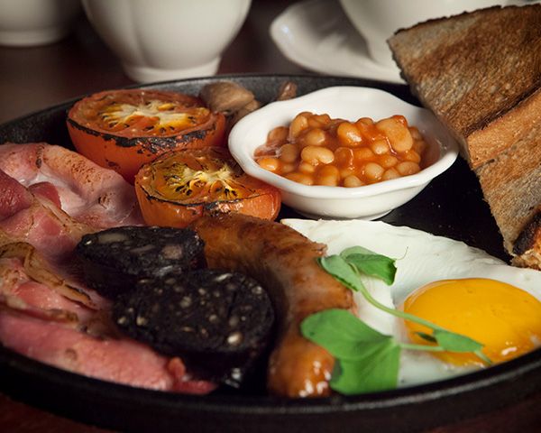 A Full Cooked breakfast at the Queens Head